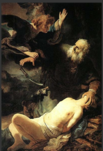 Rembrandt van Rijn. The Sacrifice of Isaac. 1635. Oil on canvas, 193 × 132 cm. State Hermitage Museum, St. Petersburg.