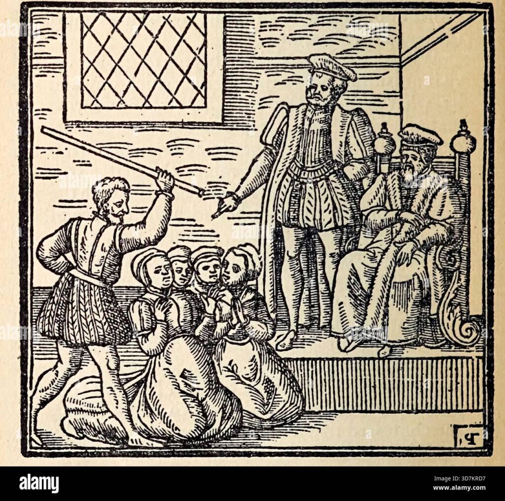 north bewick witch trials 1590 1592 witches kneeling before king james iv with threat of torture king