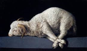 Zurbarán, Francisco de. Agnus Dei. c. 1635–1640. Oil on canvas, 38 x 62 cm. Museo Nacional del Prado, Madrid, Spain.