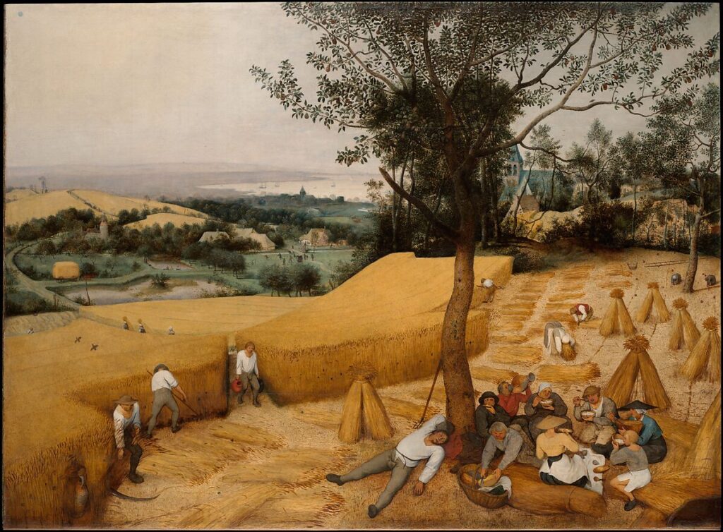 Bruegel, Pieter, the Elder. The Harvesters. 1565. Oil on wood, 119 x 162 cm. The Metropolitan Museum of Art, New York.